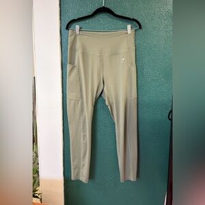 Gymshark olive Green High-Waisted Leggings sz xl